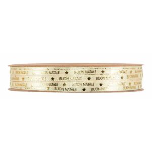 NASTRO BUON NATALE MM4 X MT25 crema (Cod. 40771-01)