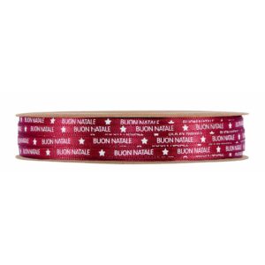 NASTRO BUON NATALE MM4 X MT25 rosso (Cod. 40787-01)