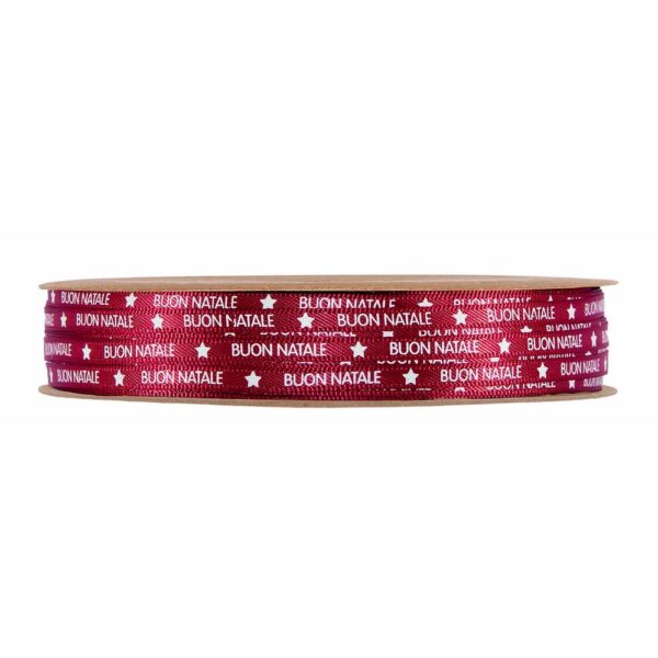 NASTRO BUON NATALE MM4 X MT25 rosso (Cod. 40787-01)