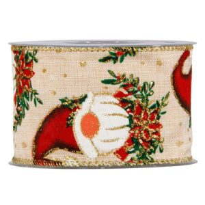 PP71 NASTRO ELFI DI NATALE MM63 X MT10 crema (Cod. 40776-01)
