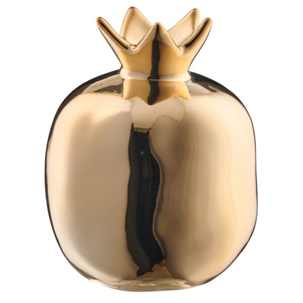 MELOGRANO IN CERAMICA 9X9X11 CM oro (Cod. 41038-01)