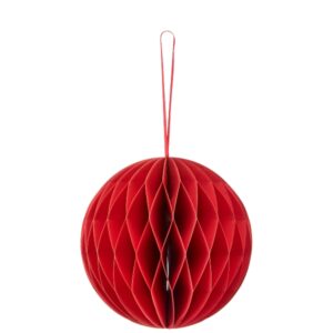 DECORAZIONE CARTA DA APPENDERE 15X15X15 CM rosso (Cod. 40935-01)