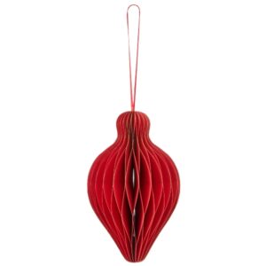 DECORAZIONE CARTA DA APPENDERE 10X10X15 CM rosso (Cod. 40937-01)