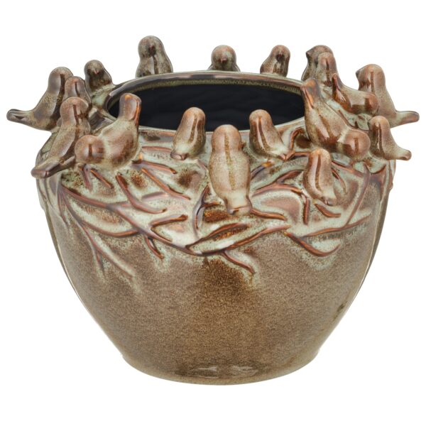 VASO PORCELLANA UCCELLINI 25X25X17  (Cod. 41040-01)