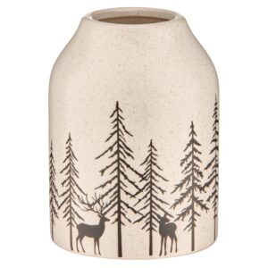 VASO PORCELLANA NATALIZIO 7,5X7,5 H10 CM bianco (Cod. 40938-01)