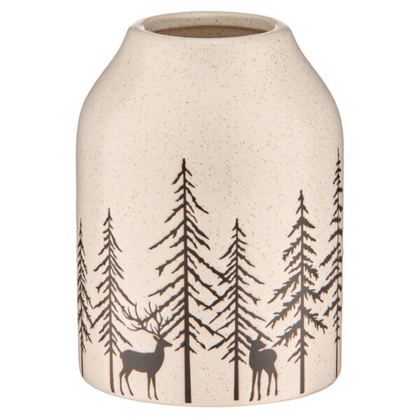 VASO PORCELLANA NATALIZIO 7,5X7,5 H10 CM bianco (Cod. 40938-01)
