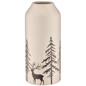 VASO PORCELLANA NATALIZIO 10X10 H23 CM bianco (Cod. 40940-01)