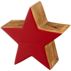 STELLA IN LEGNO 20X20X9 CM rosso (Cod. 40941-01)