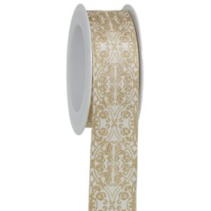 PP51 NASTRO ARABESCO 40 MM 15 MT crema-oro (Cod. 40870-01)