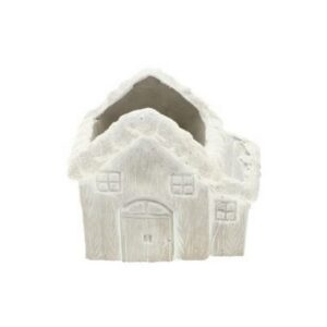 VASO CASETTA 11X9XH9,5 CM grigio-e-bianco (Cod. 40994-01)