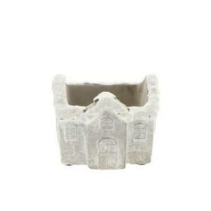 VASO CASETTA 11X9XH9,5 CM grigio-e-bianco (Cod. 40994-02)