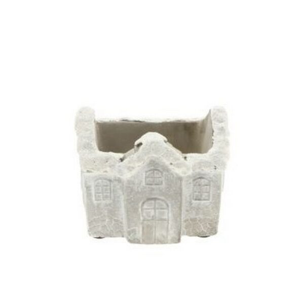 VASO CASETTA 11X9XH9,5 CM grigio-e-bianco (Cod. 40994-02)