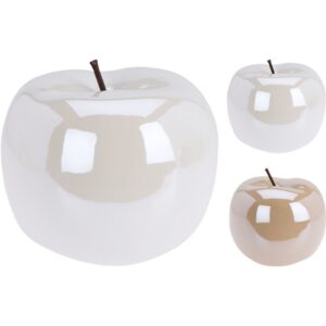 SET 12 PZ. MELA DECO CERAMICA 7CM ASSORTITO  2-colori (Cod. 38919-02)