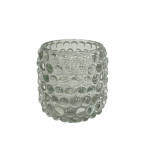 PORTA TEALIGHT IN VETRO D8 H8 CM  azzurro (Cod. 40620-01)