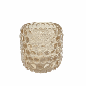 PORTA TEALIGHT IN VETRO D8 H8 CM  cipria (Cod. 40620-02)