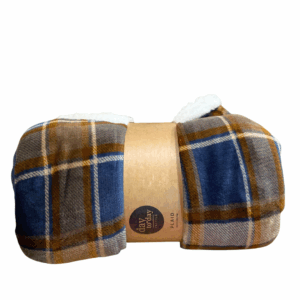 COPERTA PLAID SCOZZESE 200X150CM marrone-blu (Cod. 40622-02)