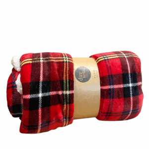 COPERTA PLAID SCOZZESE 200X150CM rosso (Cod. 40622-01)