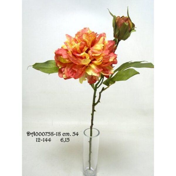 RAMO PEONIA 54 CM arancione (Cod. 40911-01)