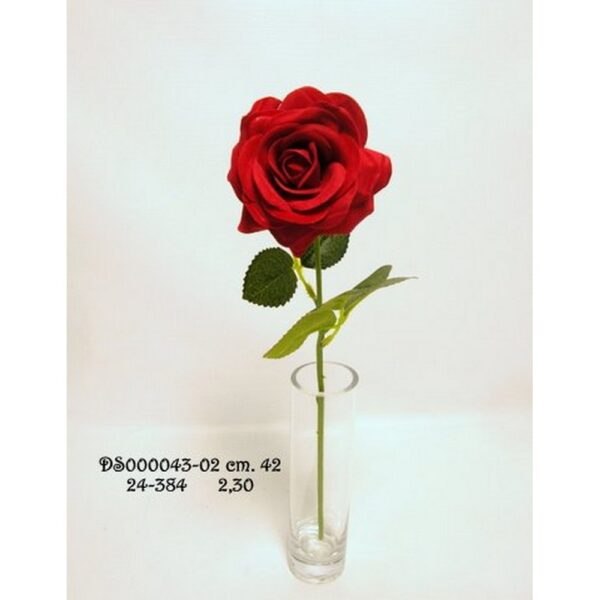 RAMO ROSA VELVET 42 CM rosso (Cod. 40919-01)