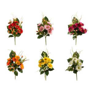SET 12 PZ. FRONTALE MARGHERITE X6 CM 28 colori-assortiti (Cod. 41058-01)