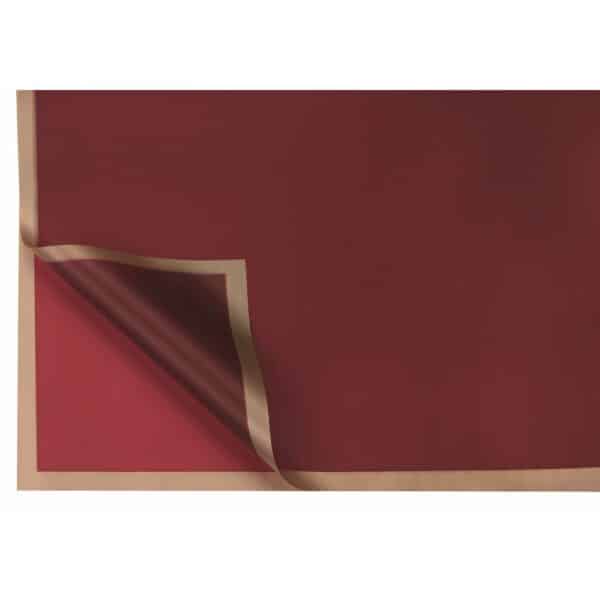 12 PZ. FOGLI MAT. SQUARE 50MY 58X58 CM  rosso (Cod. 41069-03)
