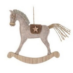 PENDENTE CAVALLO DONDOLO 15 CM beige (Cod. 40694-03)