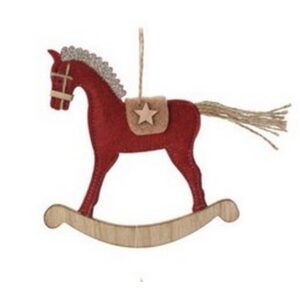 PENDENTE CAVALLO DONDOLO 15 CM rosso (Cod. 40694-02)