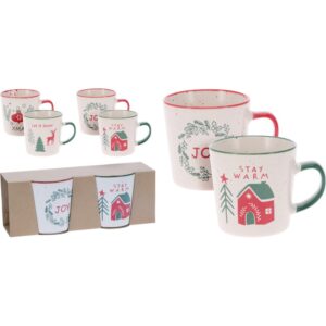 SET 2 TAZZA NATALIZIA 350 ML assortite (Cod. 40708-01)