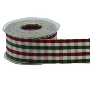 NASTRO SCOZZESE 15 MT 65 MM verde-rosso (Cod. 40248-01)