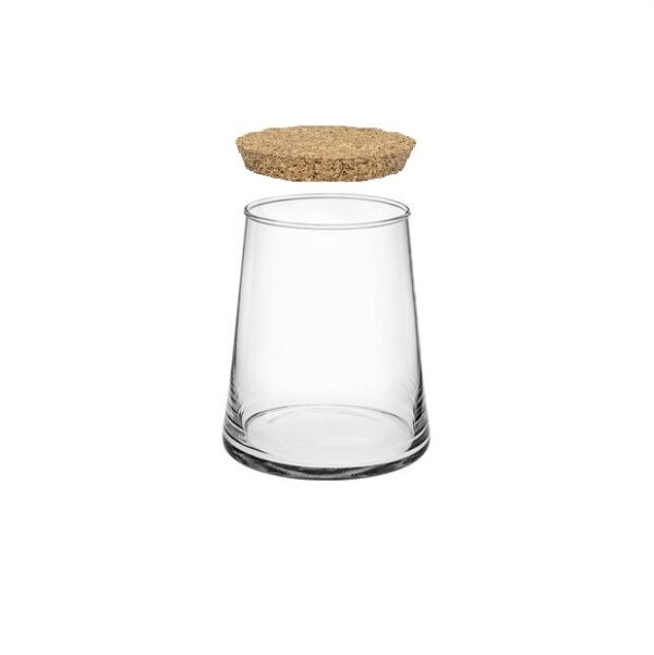 VASO VETRO CON TAPPO SUGHERO H16,5 D16 CM  (Cod. 40989-01)