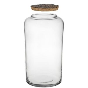 VASO VETRO CAPSULA TAPPO SUGHERO CORTECCIA H30 D19,5 CM  (Cod. 40988-01)