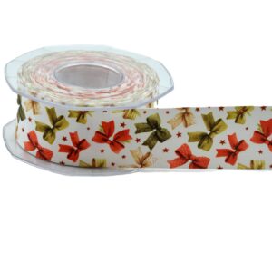 NASTRO RASO SETA STAMPA DIGITALE 40 MM 25 MT bianco (Cod. 40246-01)