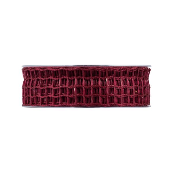 NASTRO RETE LUCE MM40 MT20 bordeaux-14 (Cod. 1479-12)