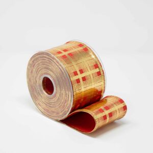 PP107 NASTRO SCOZZESE LAMINATO DECORLIFE MM 70 MT 10  rosso-107 (Cod. 40359-01)