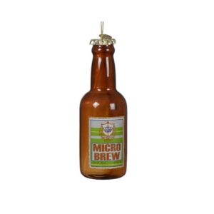 PALLINA DI NATALE FORMA DI BOTTIGLIA D4,5 H12,9 birra (Cod. 41263-03)
