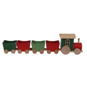 TRENO IN LEGNO 35X5,5X9 CM rosso (Cod. 41224-01)