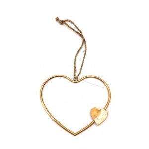 CUORE IN METALLO DA APPENDERE 22X18 CM  (Cod. 41183-01)