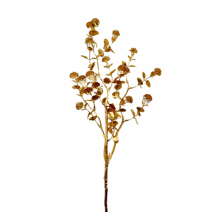 RAMO MINI ECHINOPS CON FOGLIE X3 H75 CM oro (Cod. 41180-01)