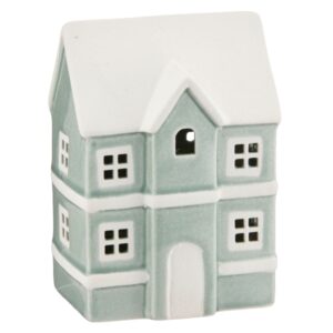 CASETTA IN PORCELLANA CON LED 10X7X14 CM salvia (Cod. 41080-01)