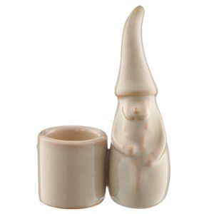 PORTA CANDELA PORCELLANA 6X3,5X8,5 CM gnomo-beige (Cod. 41074-03)