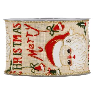 PP72 NASTRO MERRY CHRISTMAS CON SANTA CLAUS MM 63X10 MT  (Cod. 41199-01)