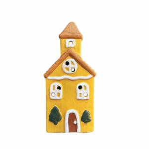 CASETTA LED IN TERRACOTTA 8,3X6,5 H17,8 CM giallo (Cod. 41272-03)