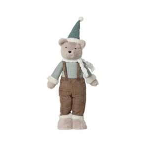 ORSO INVERNALE IN POLIESTERE 22X10 H75 CM verde-menta (Cod. 41274-01)