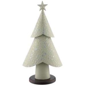 ALBERO DI METALLO CON BASE 26X16X48 CM avorio (Cod. 41078-02)