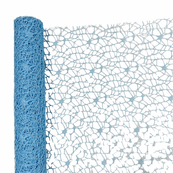 RETINA POLYCOTTON "SPIDER" DECOR MESH CM 48x5MT azzurro (Cod. 19632-06)