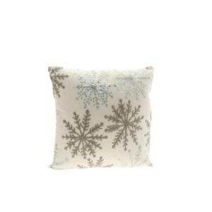 CUSCINO STAMPA FIOCCO DI NEVE D45 CM  (Cod. 41295-02)