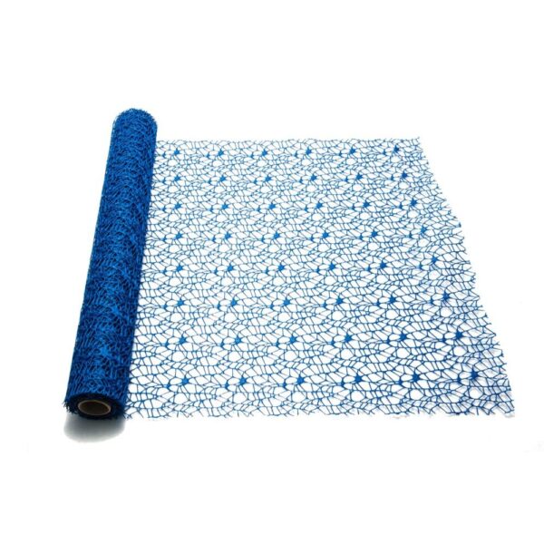 RETINA POLYCOTTON "SPIDER" DECOR MESH CM 48x5MT blu-scuro (Cod. 19632-29)