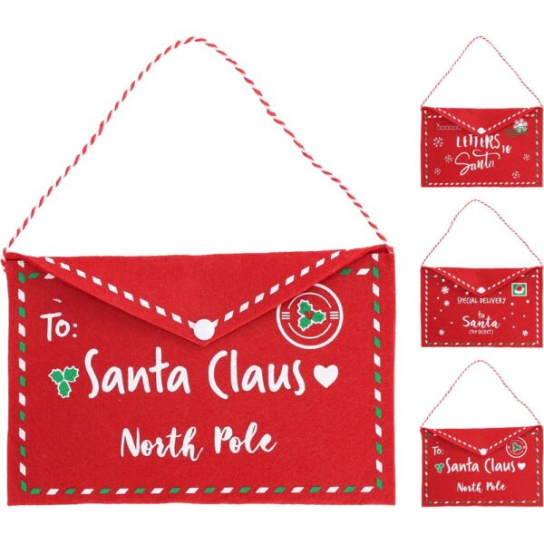 1 PZ. BUSTA NATALE 38X29 CM rosso (Cod. 41108-01)