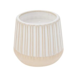VASO PORCELLANA CON CANDELA 7X6 CM bianco (Cod. 41116-01)