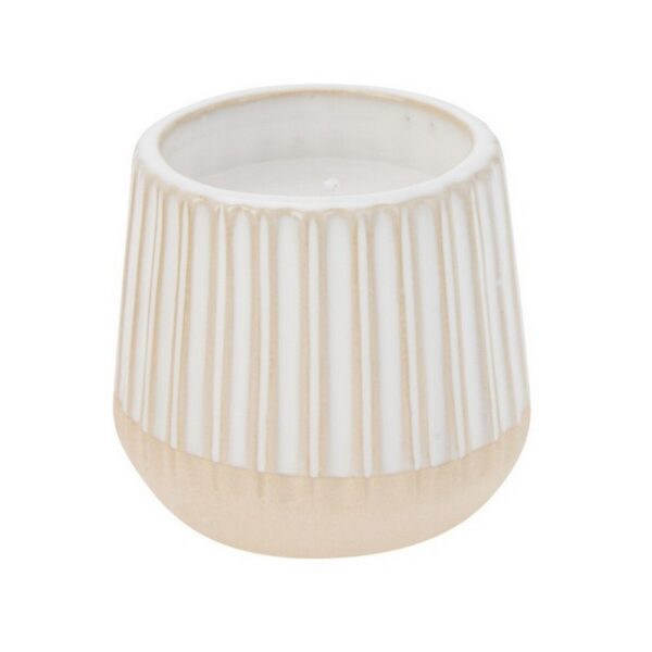 VASO PORCELLANA CON CANDELA 7X6 CM bianco (Cod. 41116-01)